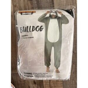 Spooktacular Creations Unisex Bulldog Costume Gray Size Large